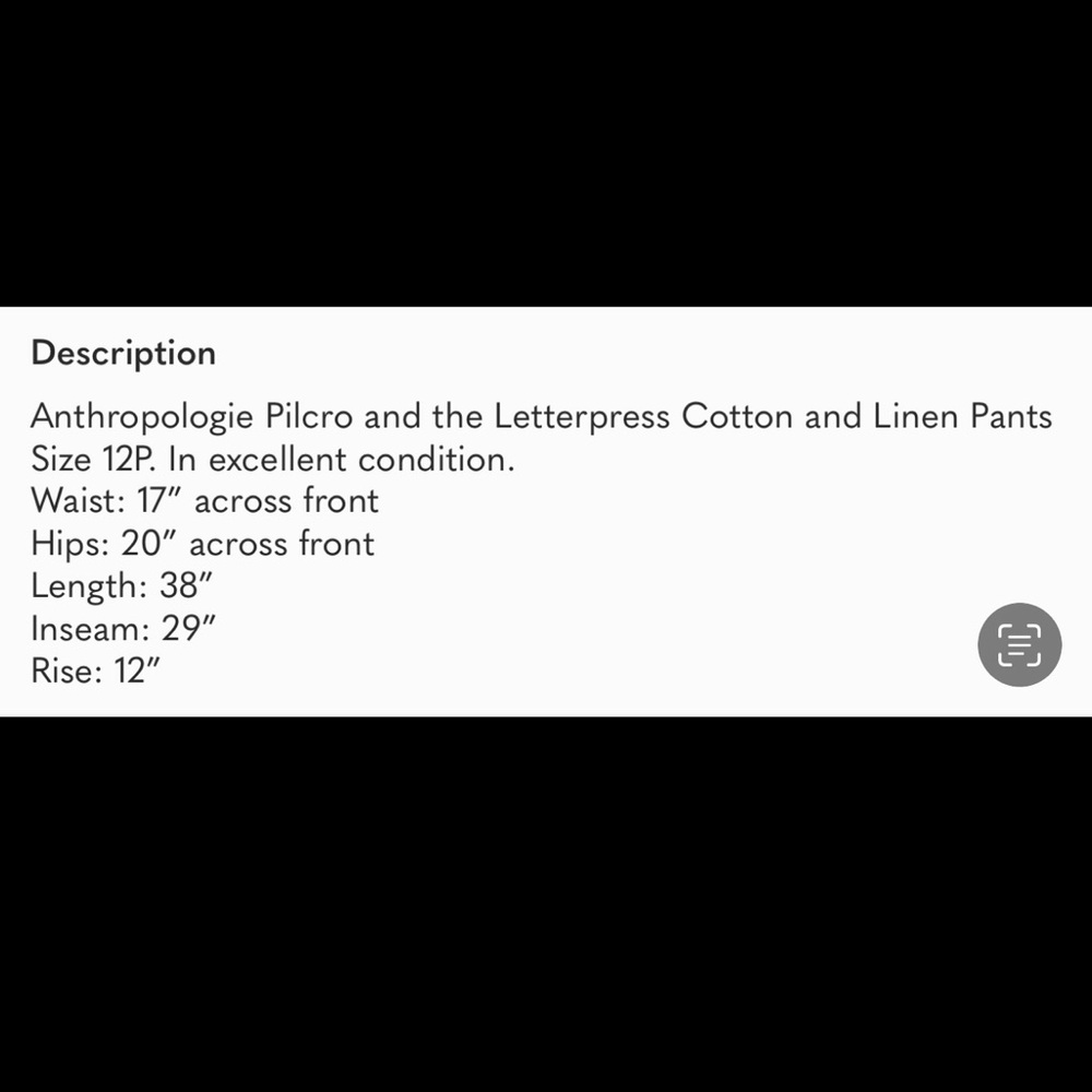 🌸 Anthropologie Pilcro & The Letterpress Pants 12P - Picture 9 of 9
